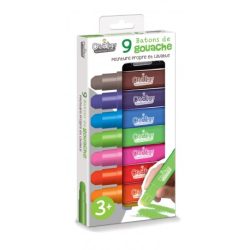 Bâton de gouache - 9 couleurs - CréaLign'