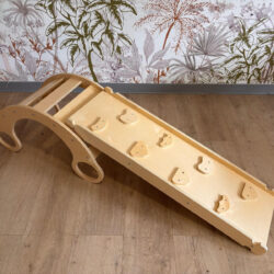 Rocker en Bois + rampe d'escalade réversible toboggan - Coloris au choix - BB Cocoon