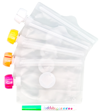 PACK X4 GOURDES REUTILISABLES DODDLE BAGS 200ml