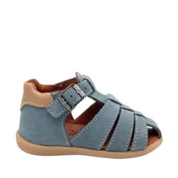 Sandales Gimmy - Nubuck bleu clair - Taille au choix - Babybotte