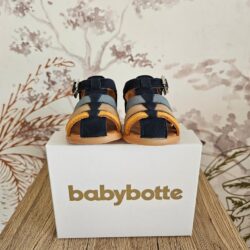 Sandales Gimmy - Nubuck Bleu multicolore  - Taille au choix - babybotte