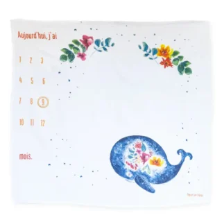 [4654] Carré Photo - La Baleine et les Fleurs