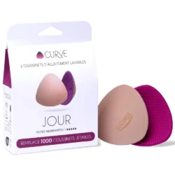 Coussinets d'allaitement lavables Essentiel Jour - 1 paire - Curve