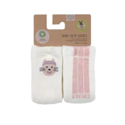 Lot de 2 chaussettes antidérapantes - Coton BIO - Chat - Lässig