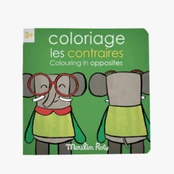 Cahier de coloriage Les contraires français/anglais - Les Popipop - Moulin Roty