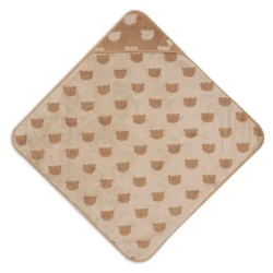 Cape de Bain Éponge 75x75cm - Jacquard - Biscuit - Jollein