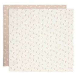 Lange gaze de coton 115x115cm - Twig wild Rose - 2 Unités - Jollein