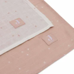 Lange gaze de coton 115x115cm - Twinkling wild Rose - 2 Unités - Jollein