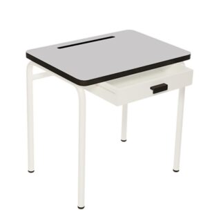 bureau-decolier-enfant-regine-uni-gris-perle-pieds-blancs (1)