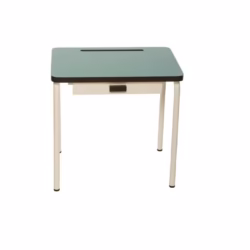 Bureau d’écolier enfant 3-6 ans Régine – uni Bleu jade - Pieds Blancs - Les Gambettes