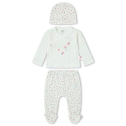 Ensemble en coton - 3 mois - Fleurs - Yatsi
