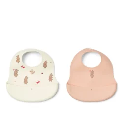 Lot de 2 bavoirs imprimés Ember - Wild child / Rosey - Liewood
