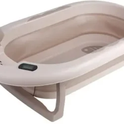 Baignoire pliable avec thermomètre - Sable - Tryco