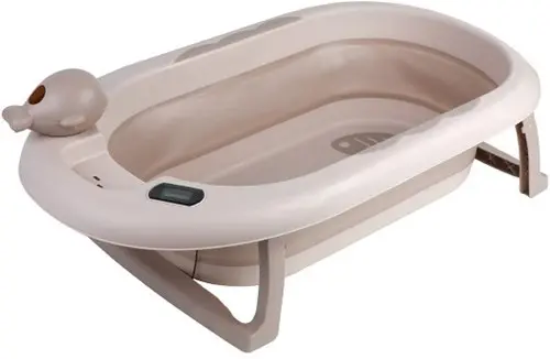 Baignoire pliable avec thermomètre - Sable - Tryco