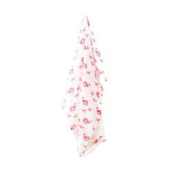 Maxi lange 120x120cm "Les Baleines Roses " - Pop et ses frères